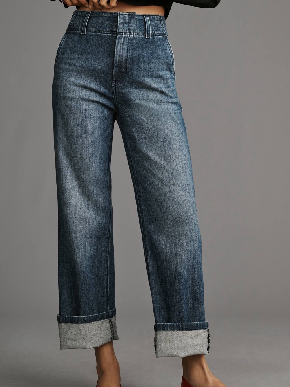 Anthro Pilcro Relaxed Mid-Rise 0964 Cuffed Jeans Wanda Wash 25x31 Anthropologie - Picture 3 of 11
